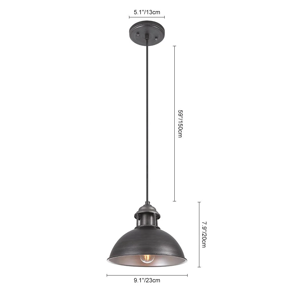 Industrial Single Pot Lid Dome Pendant - Image 11