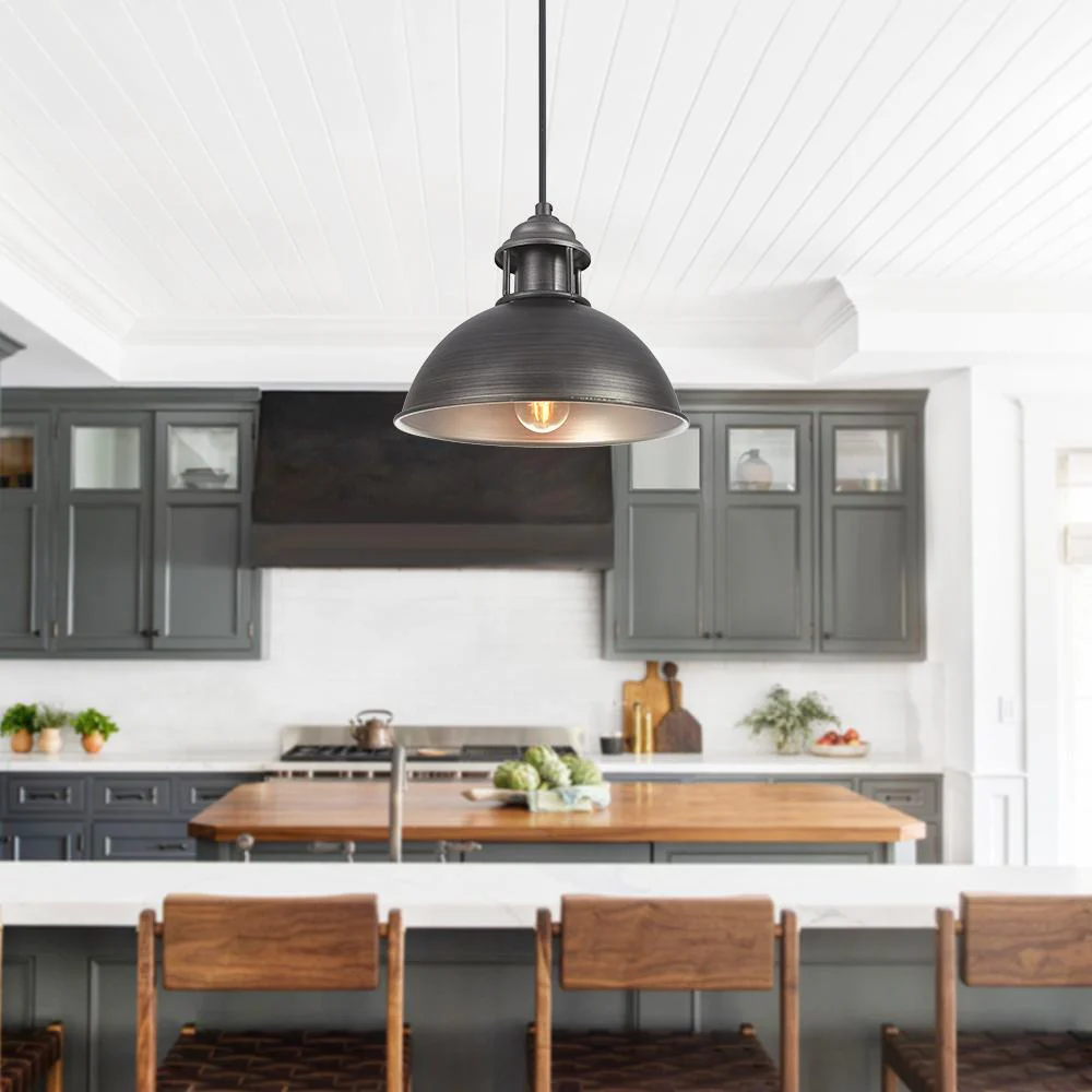 Industrial Single Pot Lid Dome Pendant - Image 3
