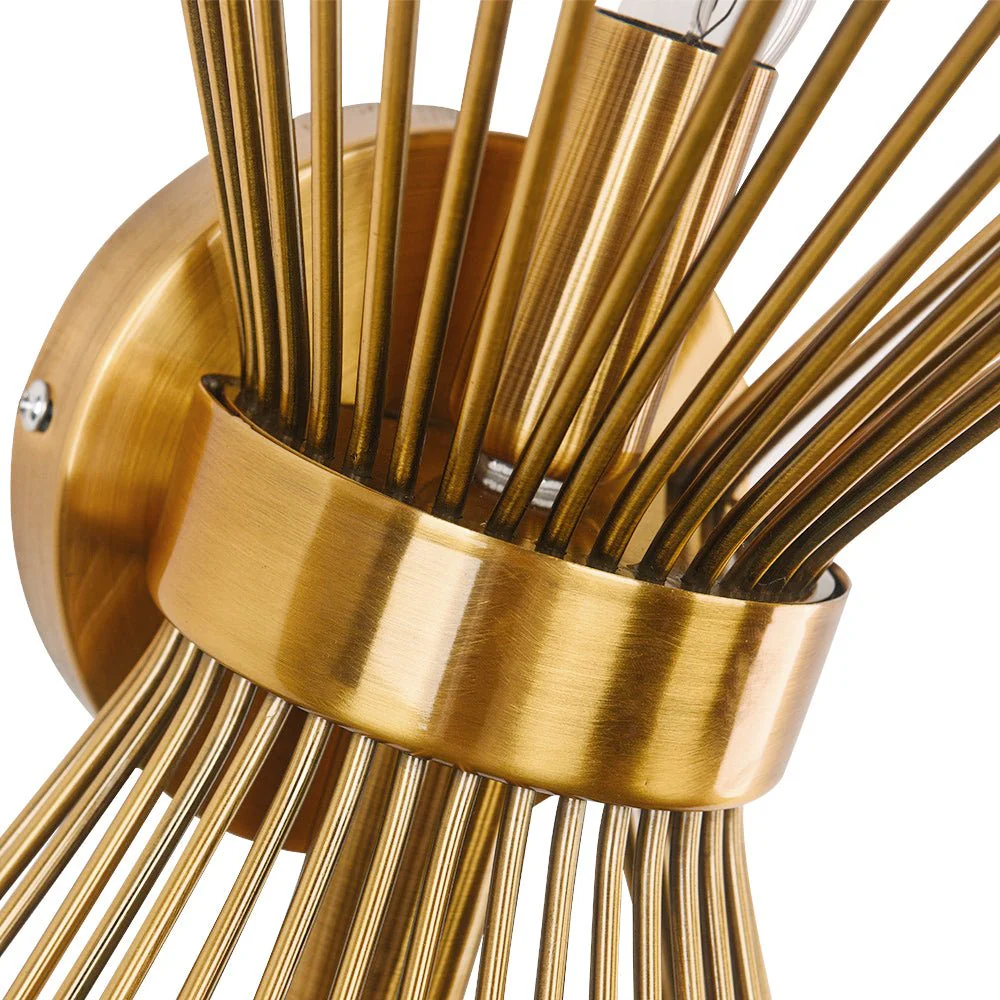Mid Century 2-Light Sunburst Wall Sconce - Image 8