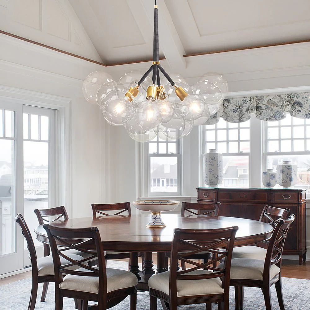Modern Cluster Glass Bubble Chandelier - Image 3