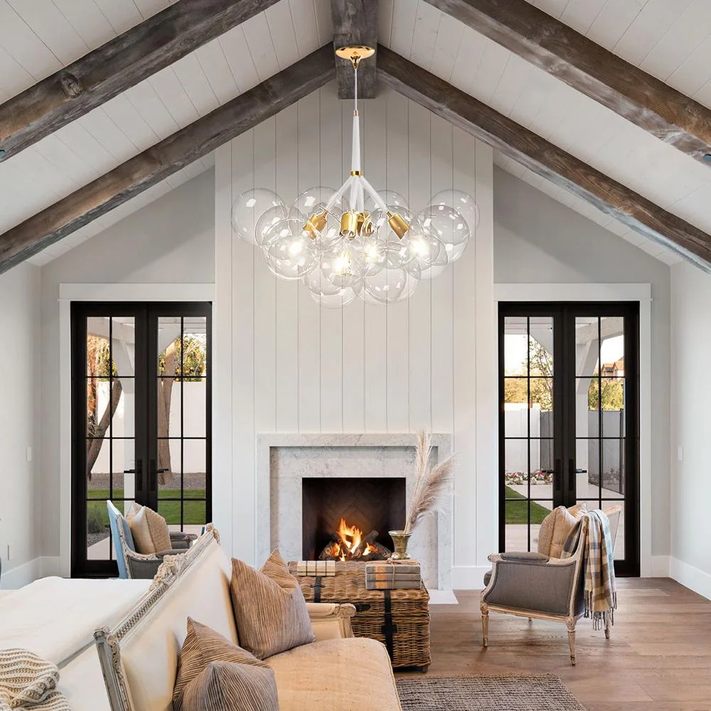 Modern Cluster Glass Bubble Chandelier - Image 4