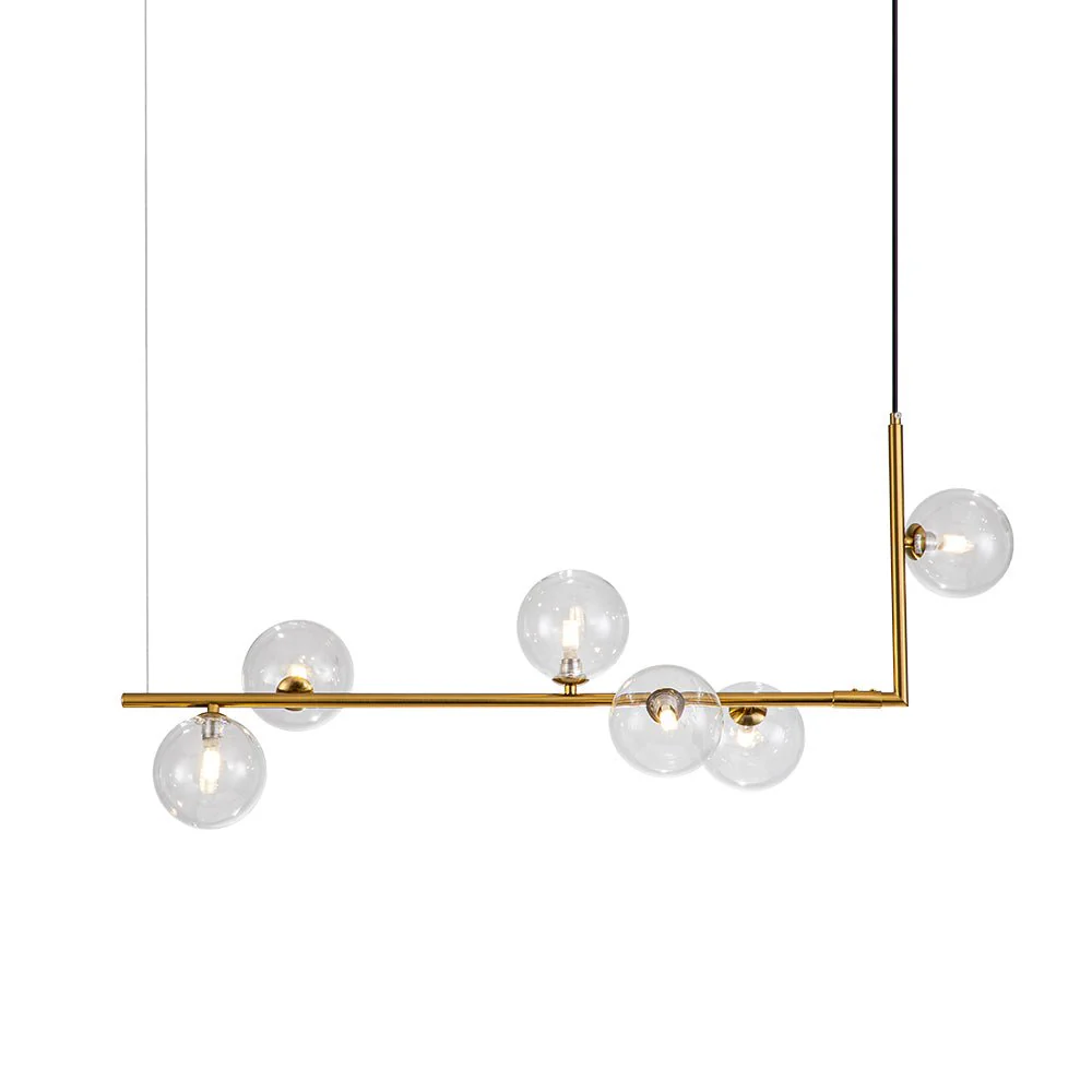 Modern Glass Bubble Kitchen Island Linear Pendant - Image 4