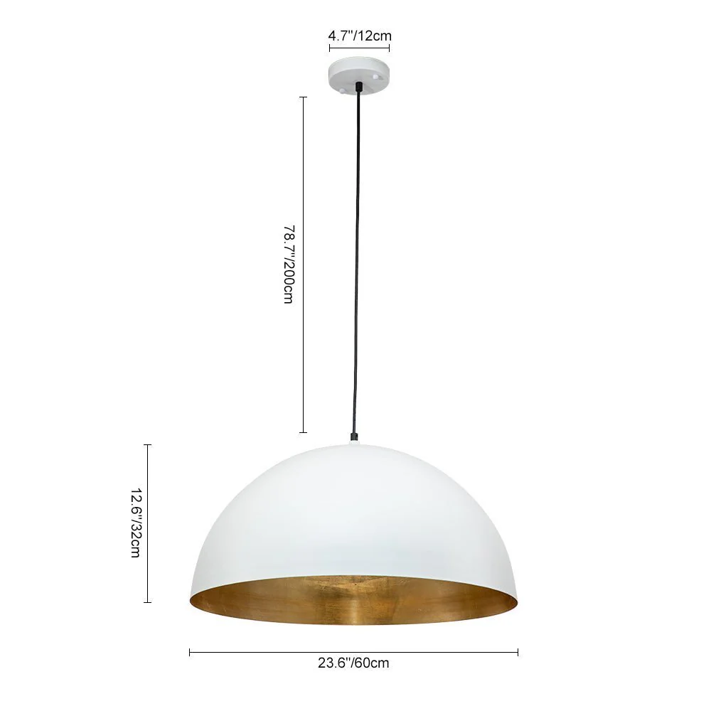 (OpenBox) Oversized Metal Dome Pendant Light - Image 43