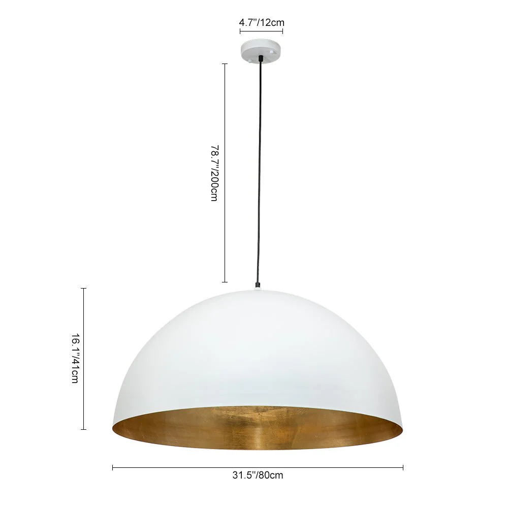 (OpenBox) Oversized Metal Dome Pendant Light - Image 44