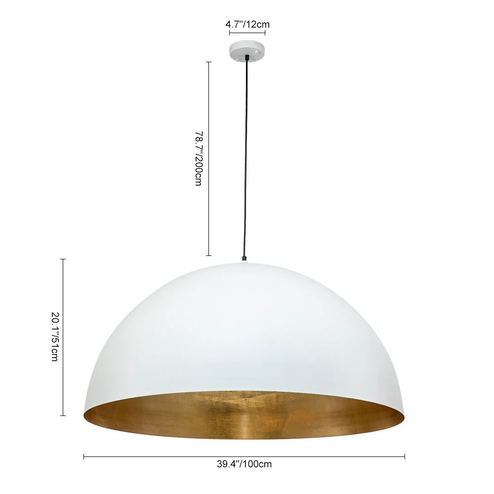 (OpenBox) Oversized Metal Dome Pendant Light - Image 45