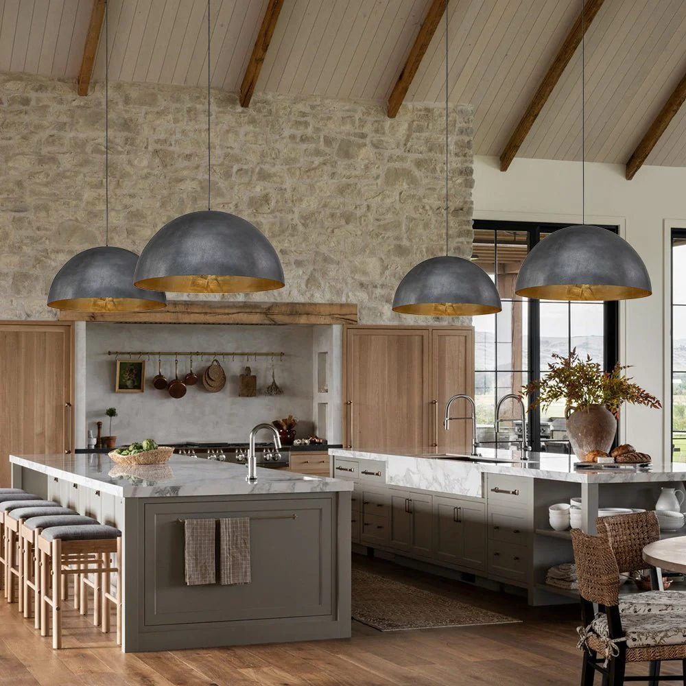(OpenBox) Oversized Metal Dome Pendant Light - Image 9