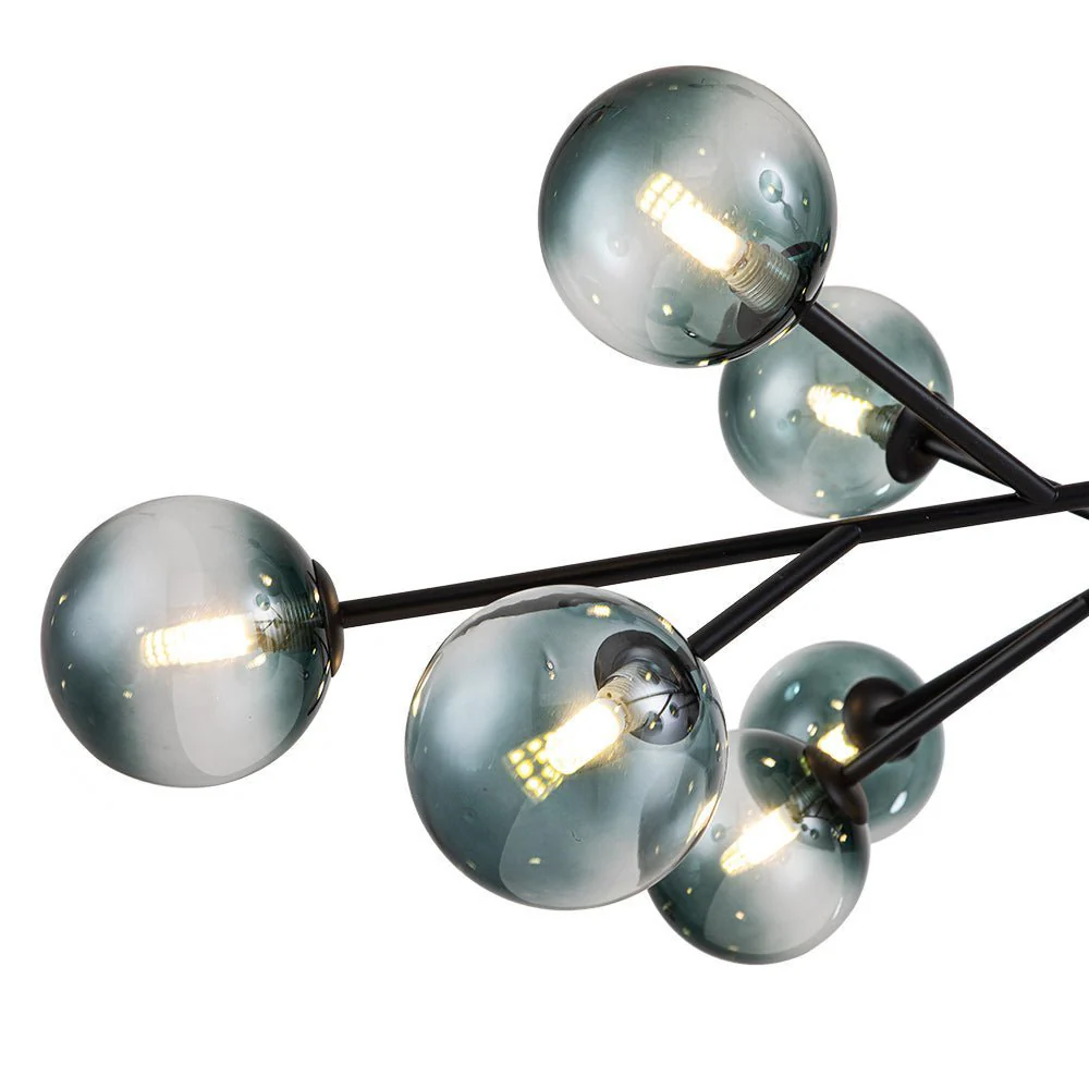 (OpenBox) 15-Light Branch Blue Glass Globe Bubble Chandelier - Image 11