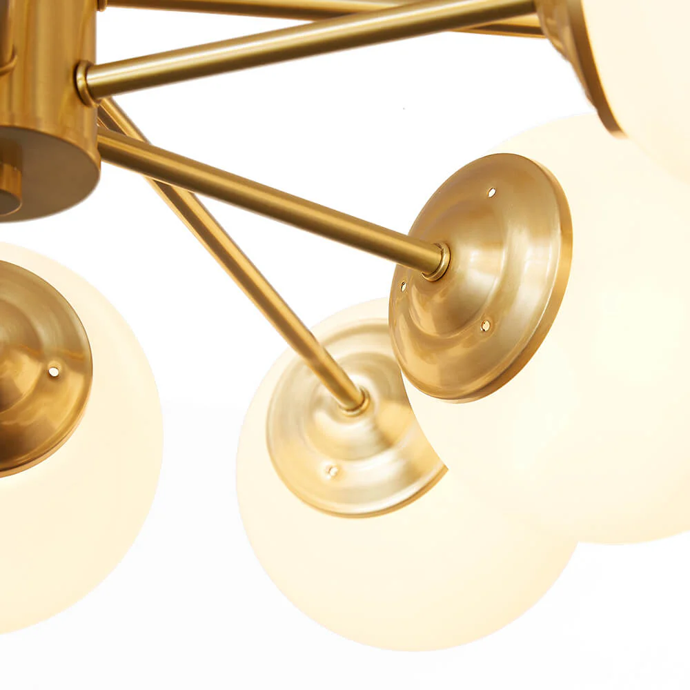 (OpenBox) Opal Glass Globe Sputnik Chandelier - Image 14