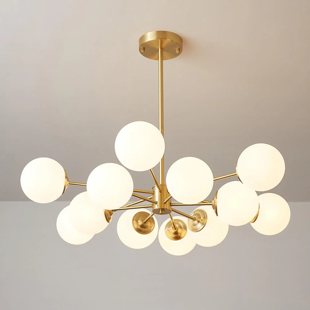 (OpenBox) Opal Glass Globe Sputnik Chandelier - Image 9