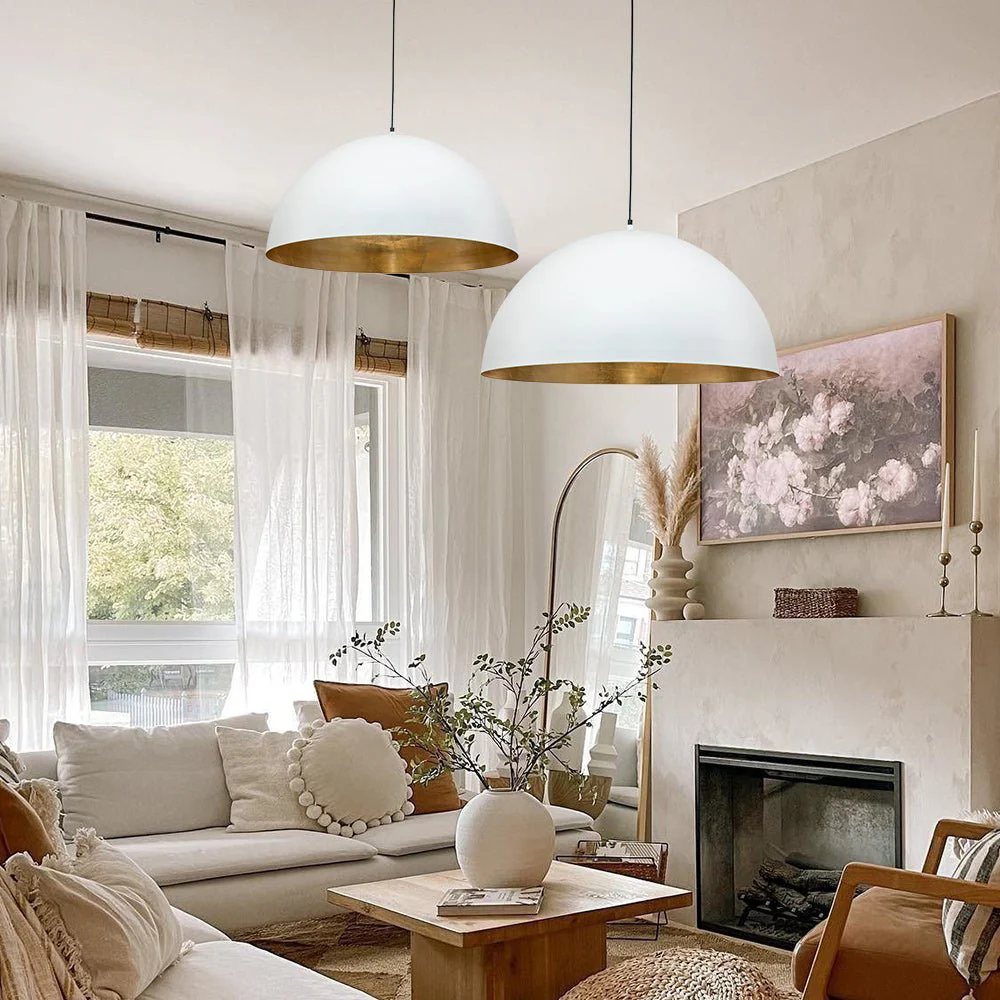 Oversized Metal Dome Pendant Light - Image 17