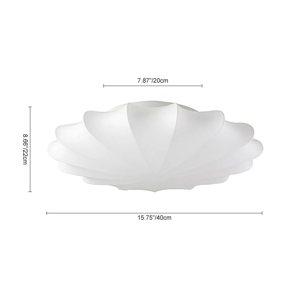 Mid-Century Modern White Flush Mount Light - Image 17